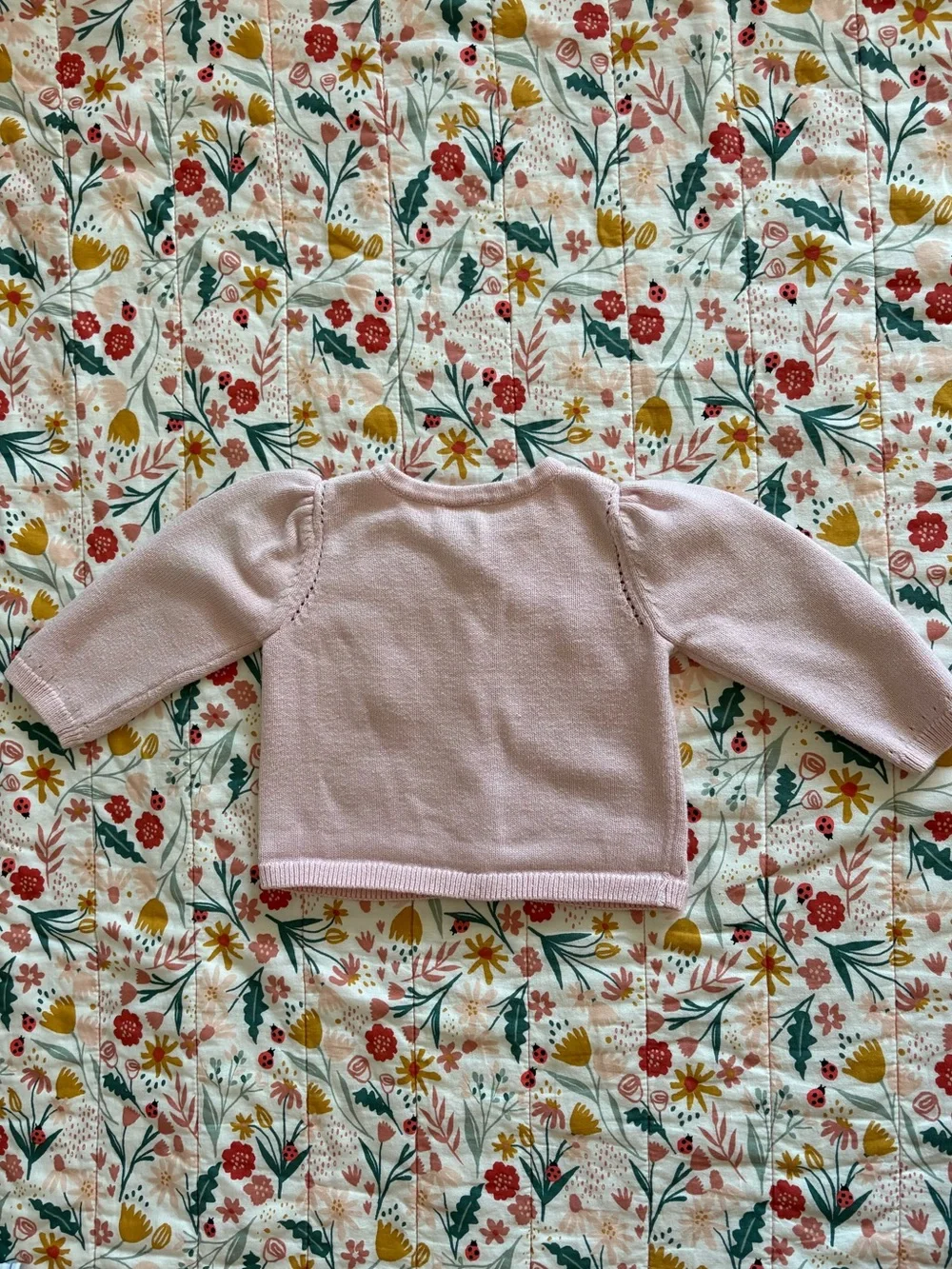 Gymboree Light Pink Ruffle-Front Cardigan